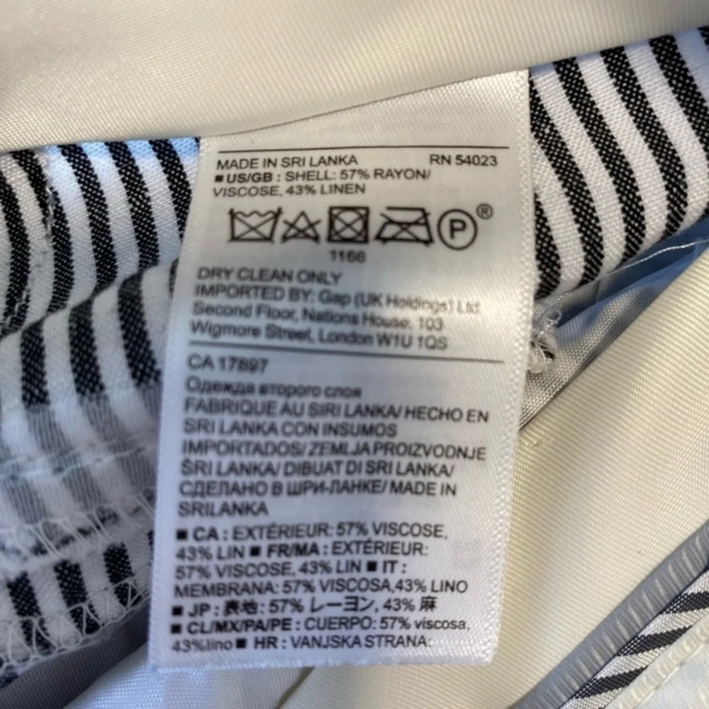 Banana Republic - Logan Stripe Linen Pant - 0 - Sri Lanka